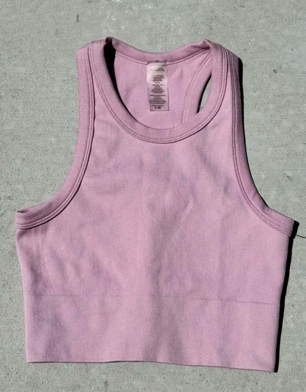 Love Poem Seamless Crop Tank Top Size S/M Mauve
